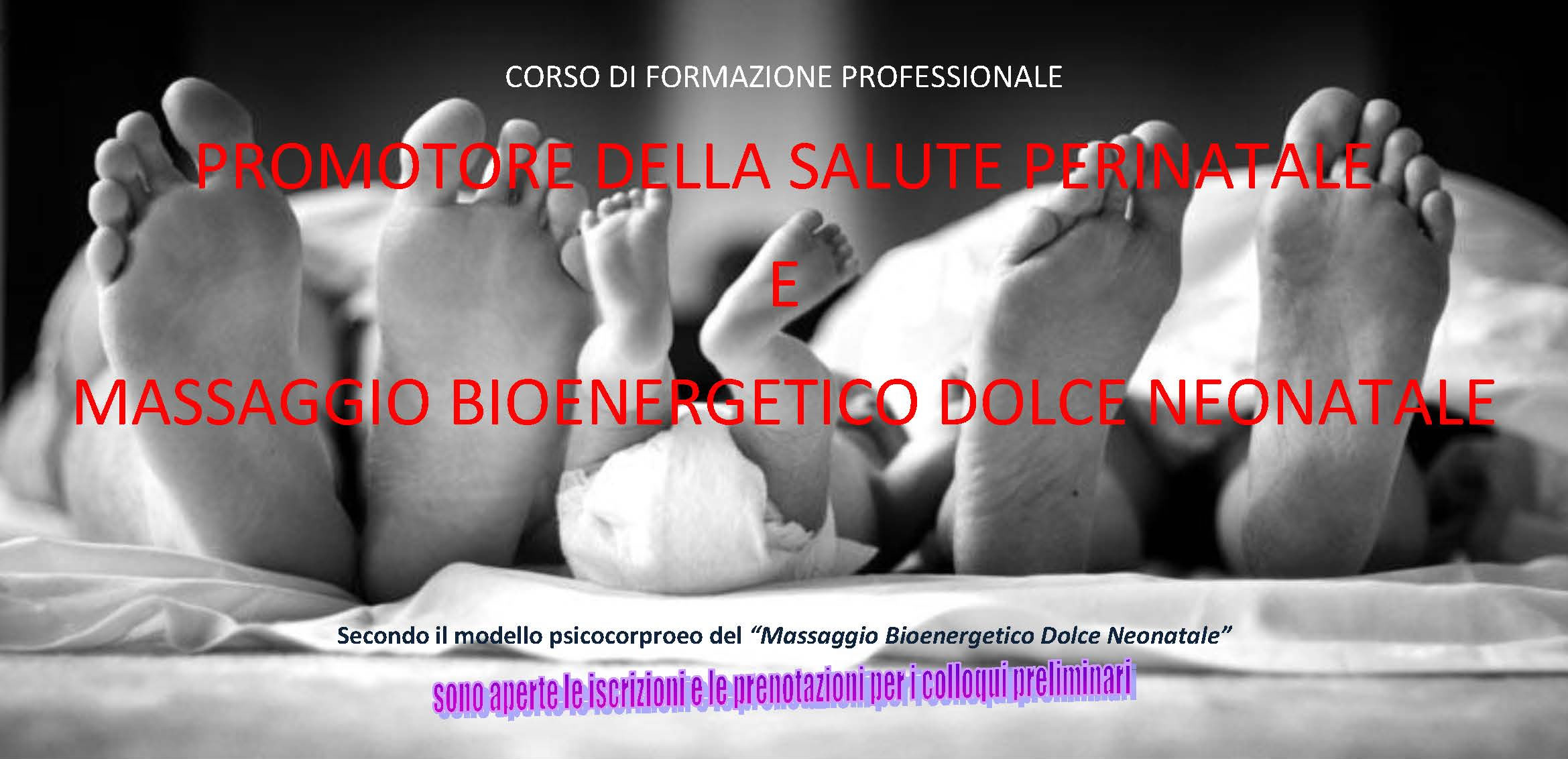 Corso di Formazione Professionale: Promotore della Salute Perinatale Massaggio Bioenergetico Dolce Neonatale
